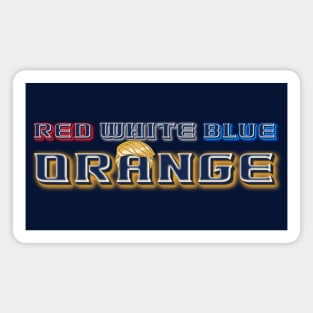 Red, White, Blue & Orange Magnet